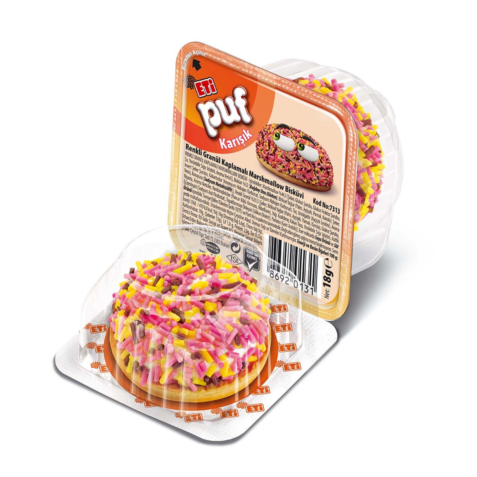 Eti Puf Renkli Bisküvi 18 G